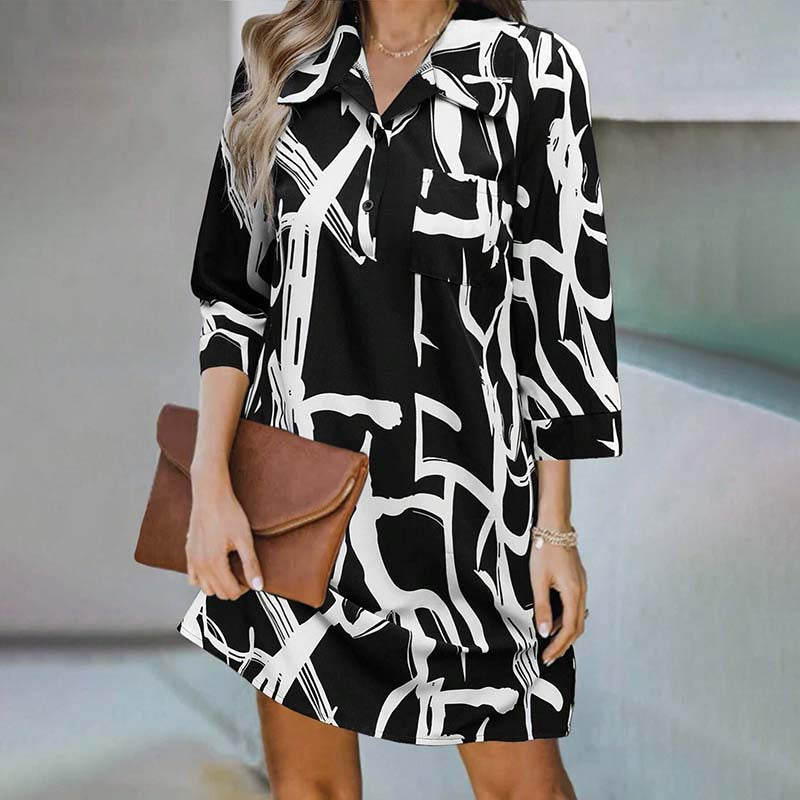 Casual Loose Shirt Dress