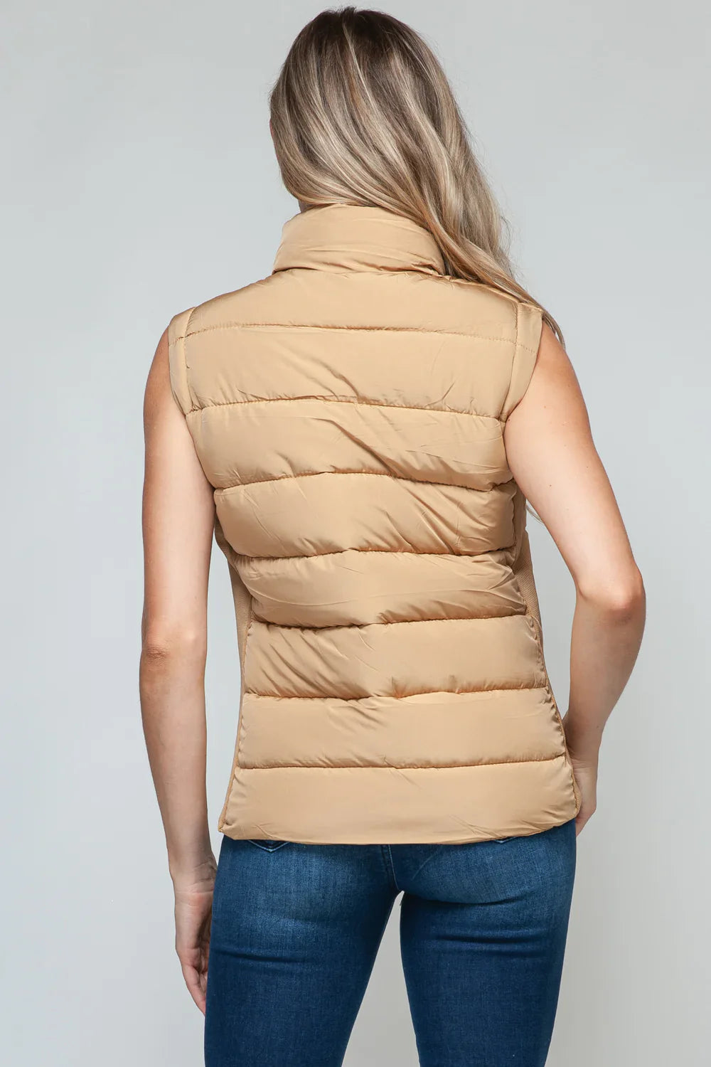 Sammy Zip Up Turtleneck Vest with Pockets