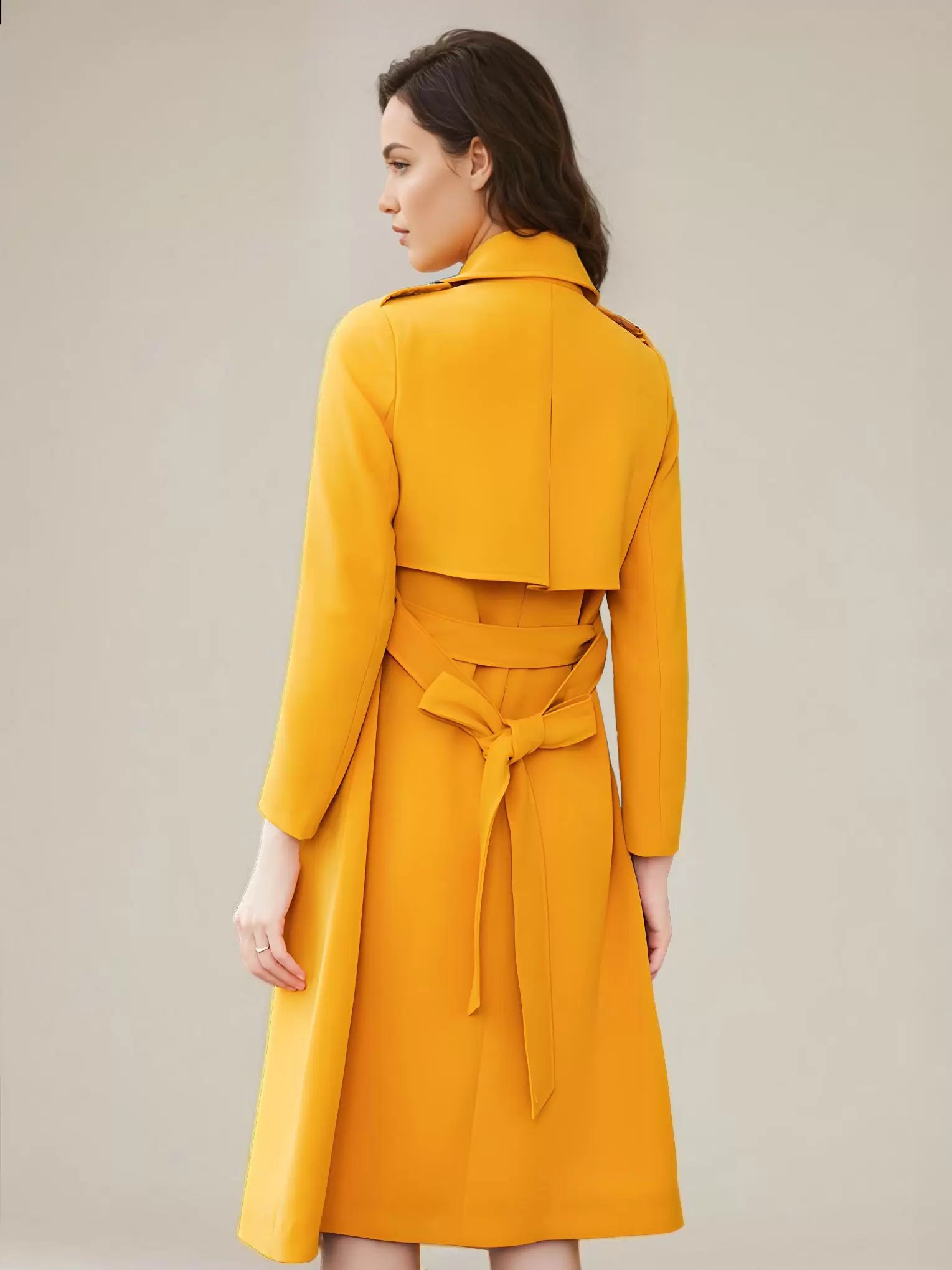 Maxim Turndown Collar  Trench Coat