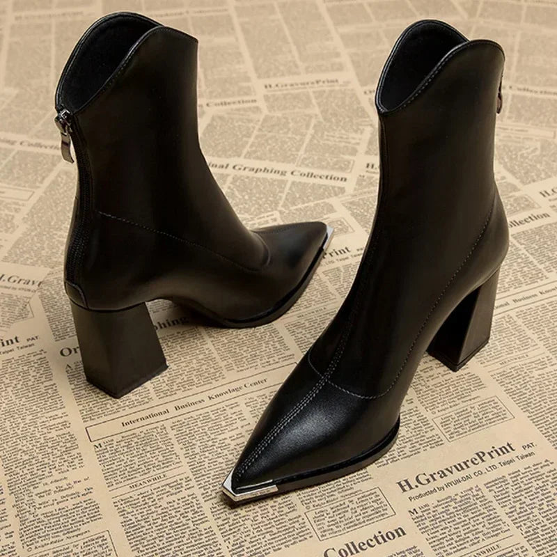 Amelie | Elegant Ankle Boots with Heel