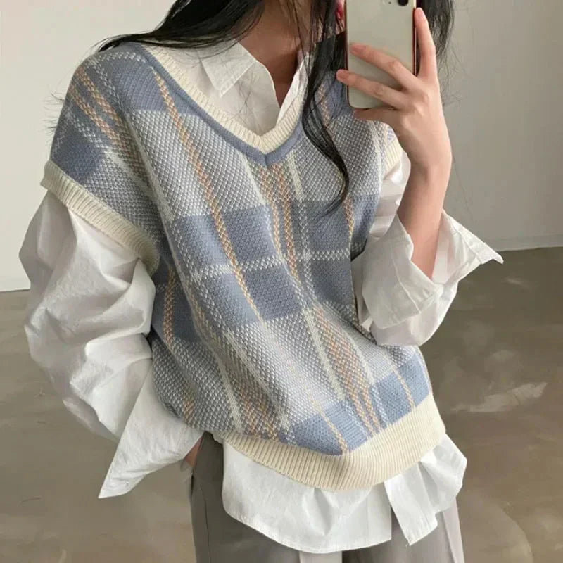 Camila Vintage Plaid Sweater