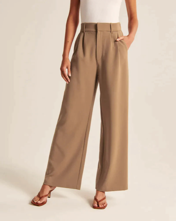 Hannah Wide-Leg Tailored Trousers