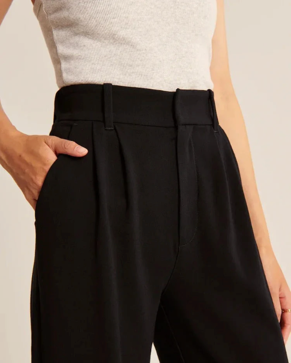 Hannah Wide-Leg Tailored Trousers