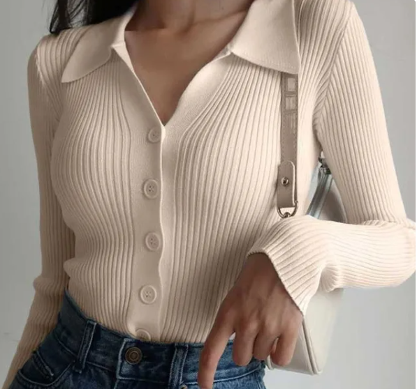 Maisie Stylish Knitted Long sleeve Top