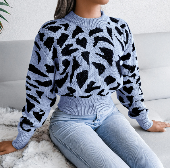 Page Leopard Pattern Sweater