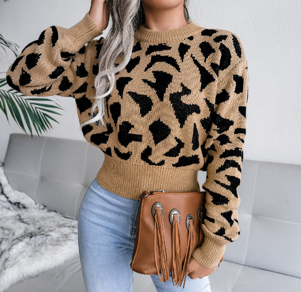 Page Leopard Pattern Sweater