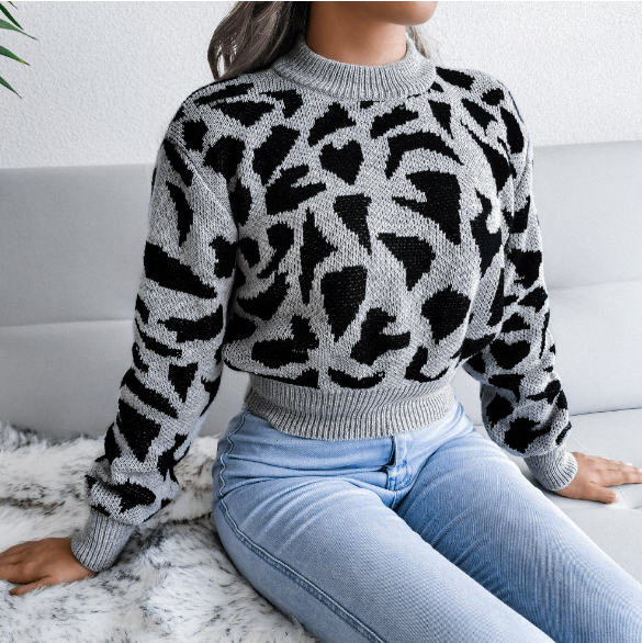 Page Leopard Pattern Sweater