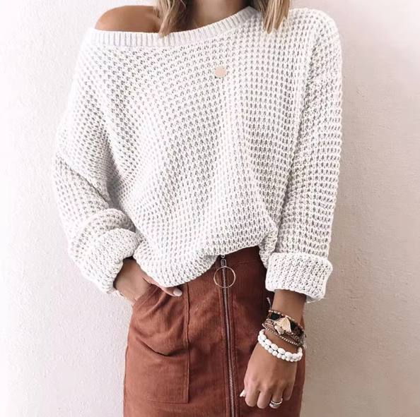 Xanthe Waffle Knit Pullover