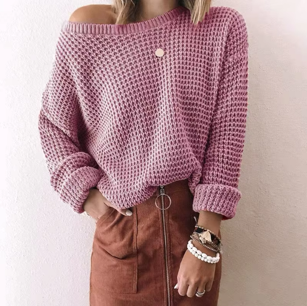 Xanthe Waffle Knit Pullover