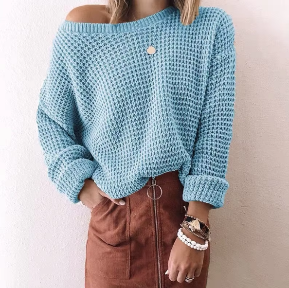 Xanthe Waffle Knit Pullover