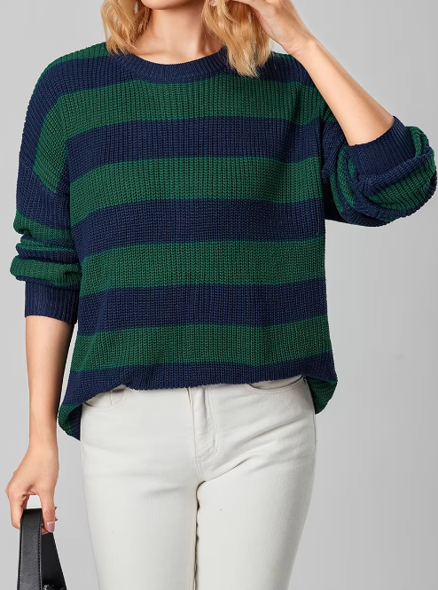 Vianna Striped Knit Sweater