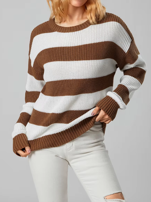 Vianna Striped Knit Sweater