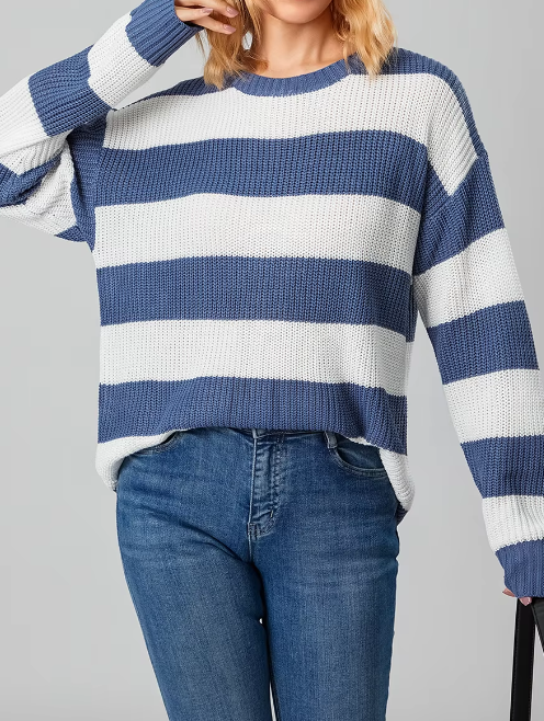 Vianna Striped Knit Sweater