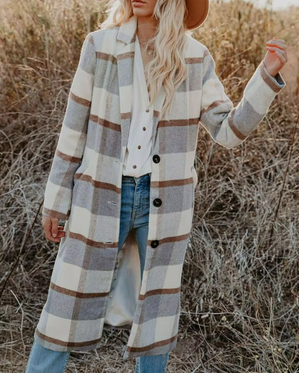 Louise Plaid Coat