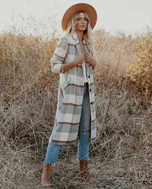 Louise Plaid Coat