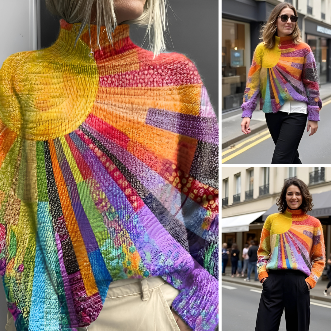 Ada - Cheerful Colorful Turtleneck