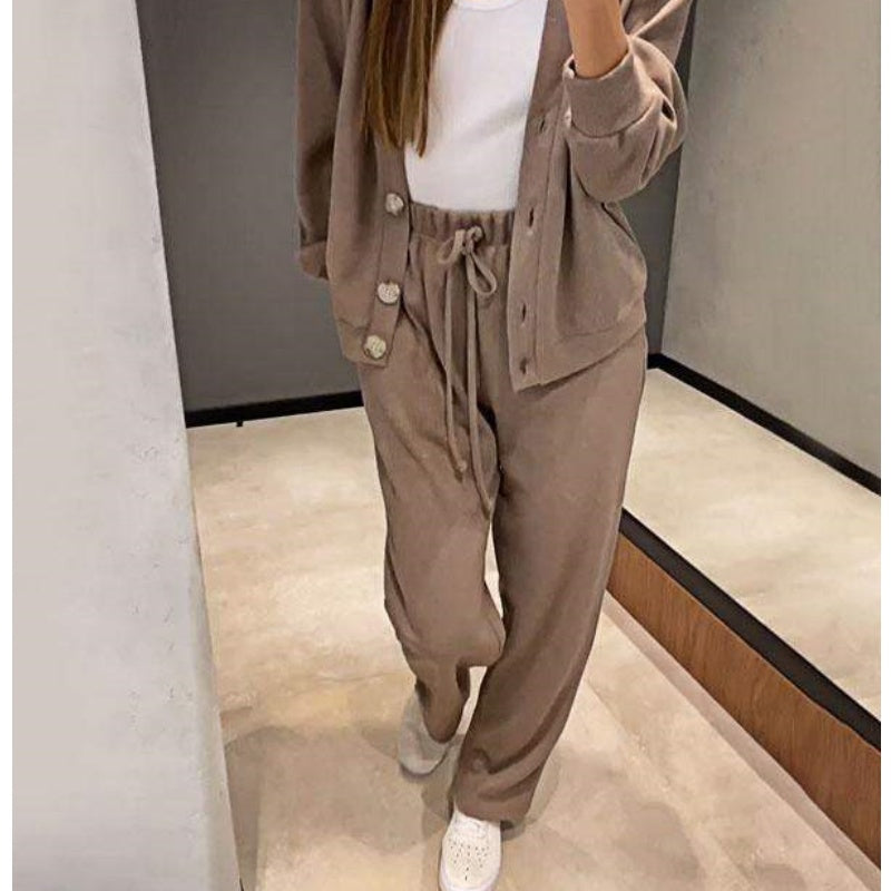 Victoria Set - Two-Piece Knitted Jacket and Pants