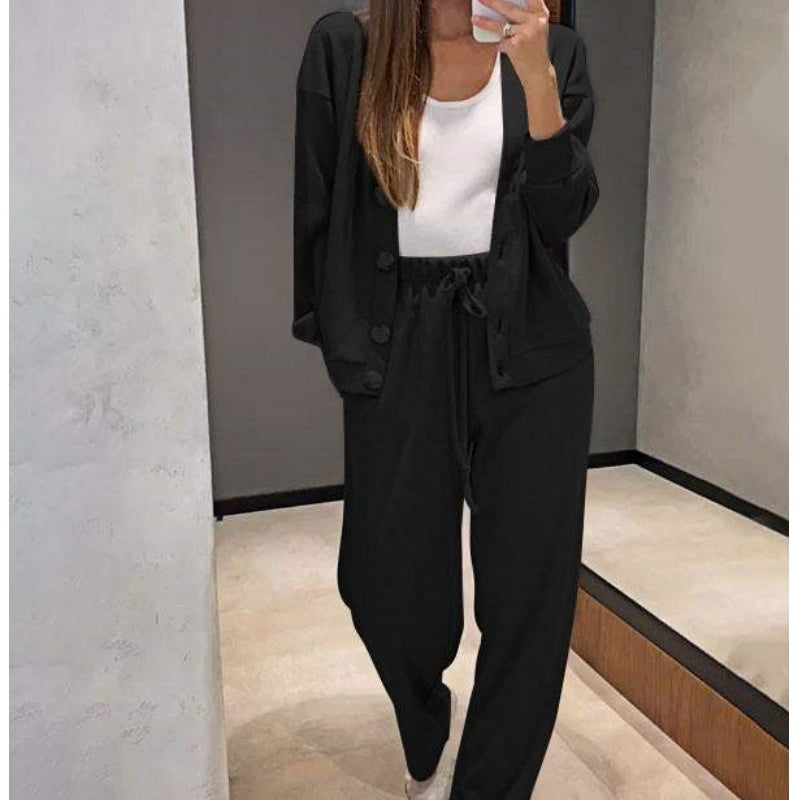 Victoria Set - Two-Piece Knitted Jacket and Pants